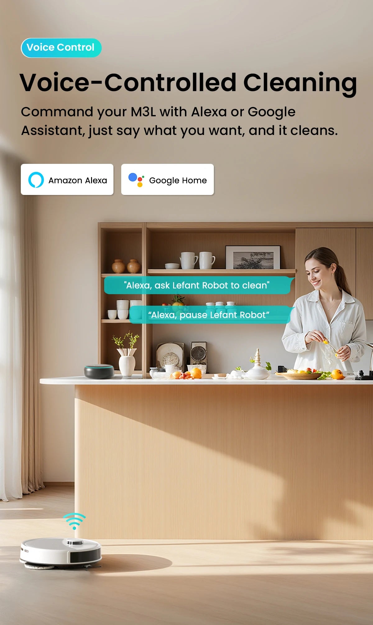 Lefant M3L Smart Robot Vacuum & Mop – 12000Pa Laser Mapping with Auto Wash & Dry Station