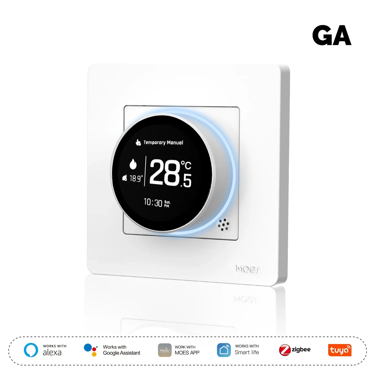 MOES Tuya ZigBee Smart Knob Thermostat – Compatible with Alexa & Google