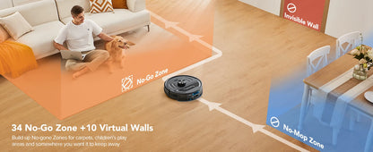 Lubluelu L20 Max Robot Vacuum & Mop – Smart LiDAR, Auto Mop Lift, 6000Pa Power