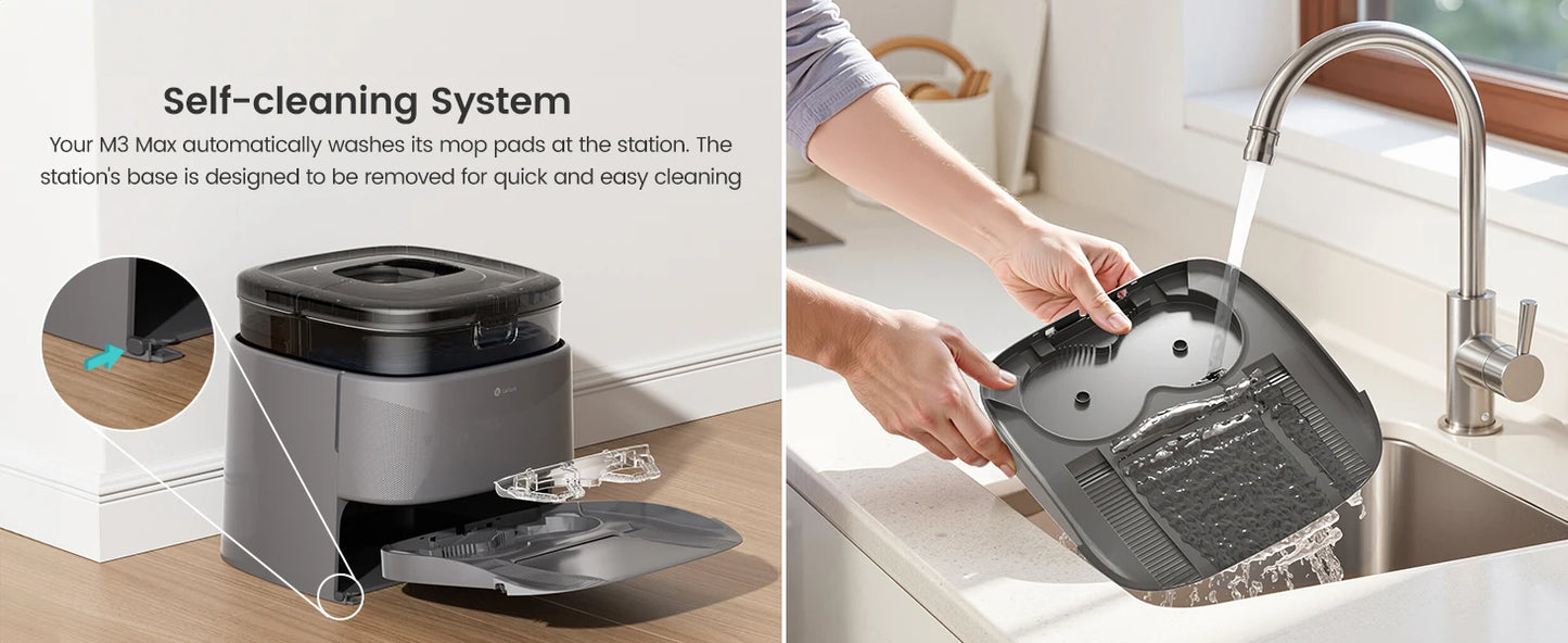 Lefant M3 Max Smart Robot Vacuum – 20000Pa LiDAR Cleaning for Pet Hair & Dust