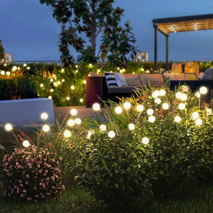8 LED Solar Firefly Garden Lights – Outdoor Waterproof Pathway Decor