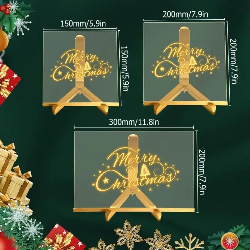 LED Glow Drawing Board with Markers & Stand – Kids DIY Toy