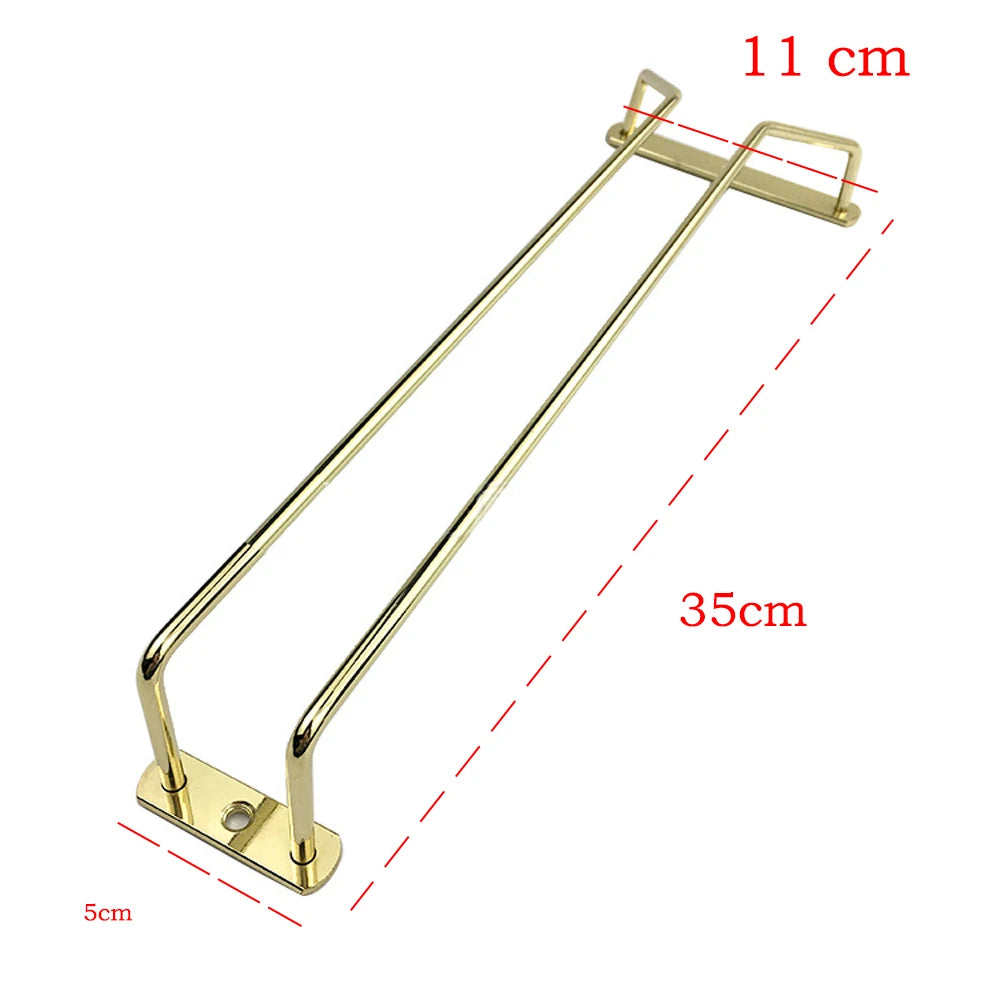 Under-Cabinet Stainless Steel Wine Glass Holder