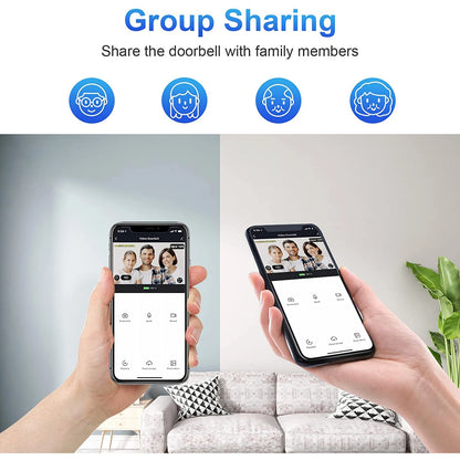 1080P WiFi Smart Video Doorbell with Night Vision & Motion Detect