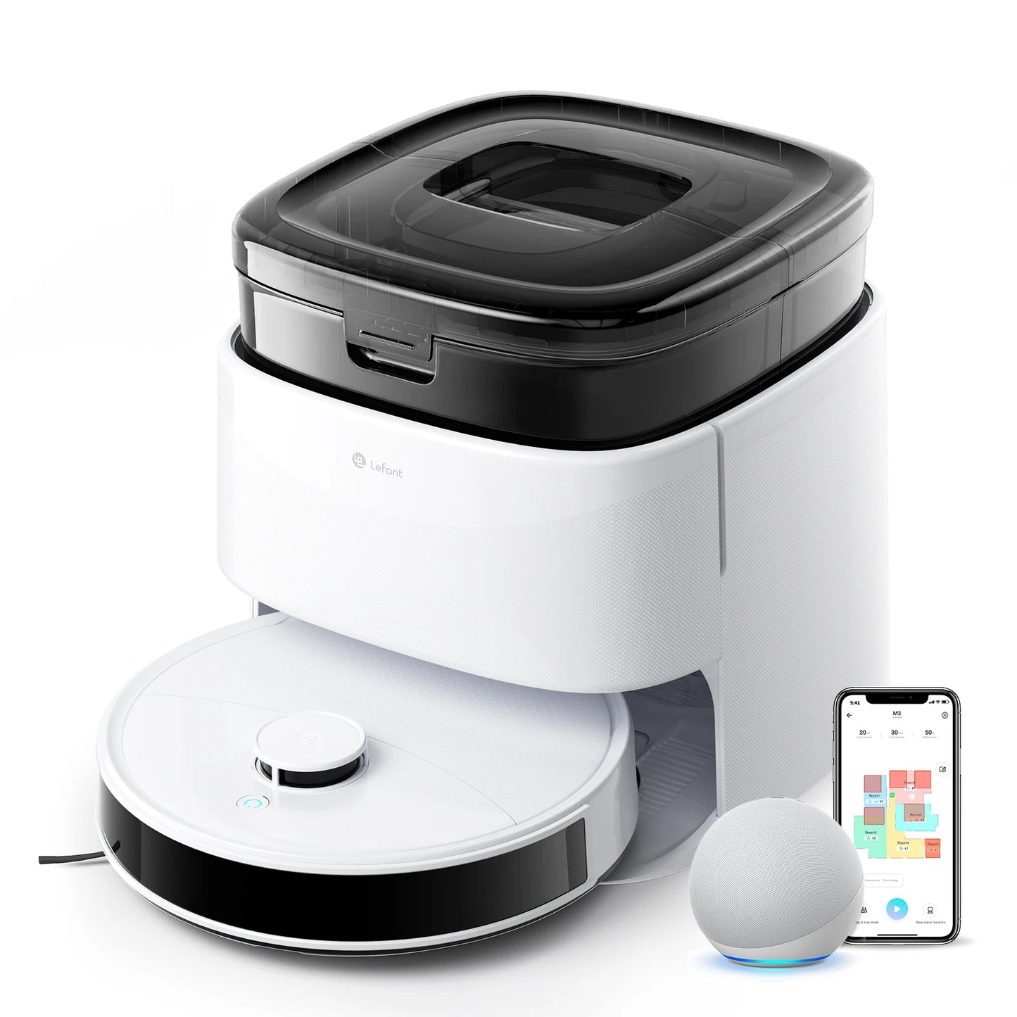Lefant M3L Smart Robot Vacuum & Mop – 12000Pa Laser Mapping with Auto Wash & Dry Station
